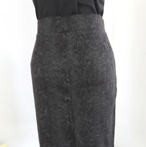 NWOT NICOLE MILLER NEW YORK BLACK/GRAY SHORT PENCEL SKIRT SZ L